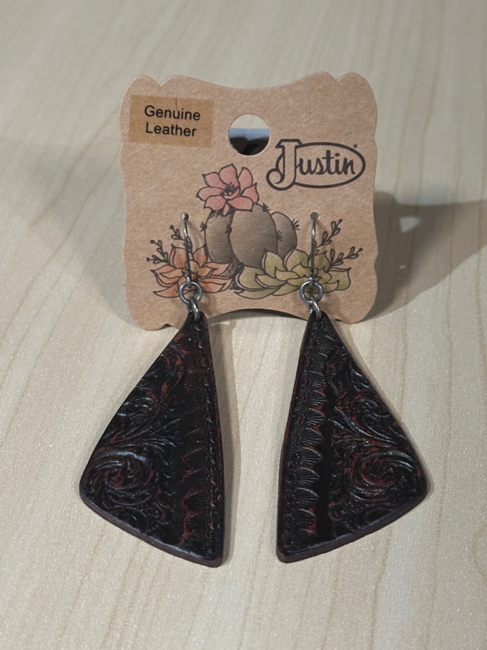 Justin Boots Genuine Leather Earrings